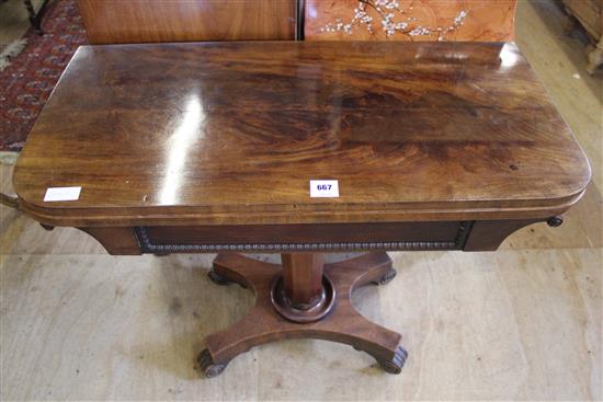 Victorian mahogany card table